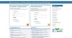 Desktop Screenshot of biurokarier.ukw.edu.pl