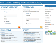 Tablet Screenshot of biurokarier.ukw.edu.pl